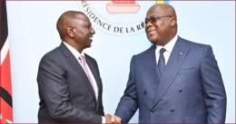 Kenya's President William Ruto with his DR Congolese counterpart Felix Tshisekedi Tshilombo.
